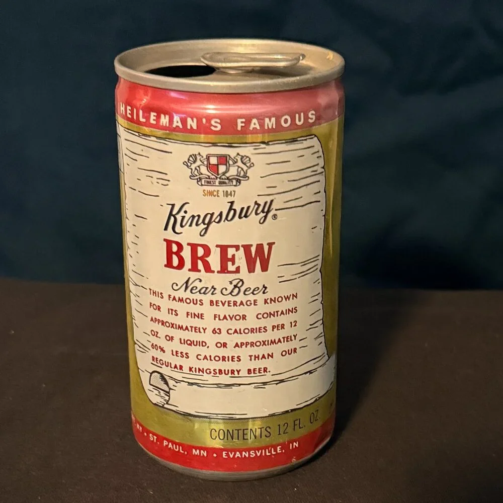 Kingsbury Brew Near Beer vintage aluminum beer can